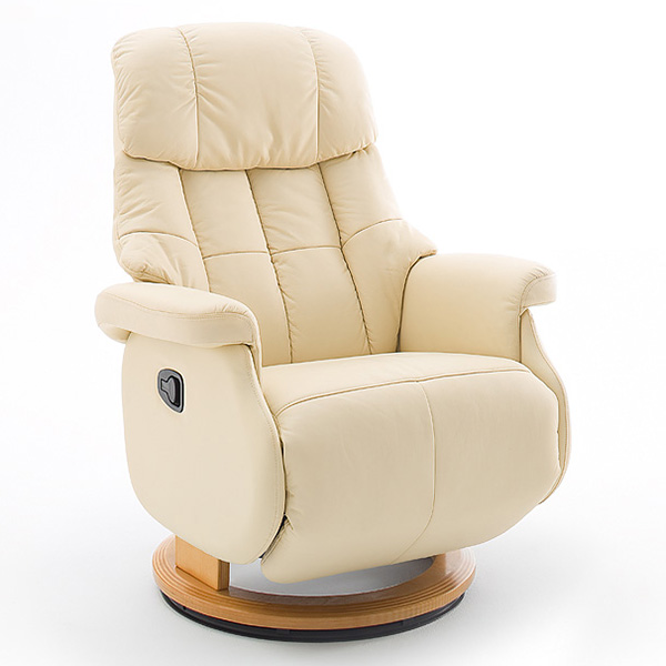 Calgary Comfort L Fotel relax kremowy/natura